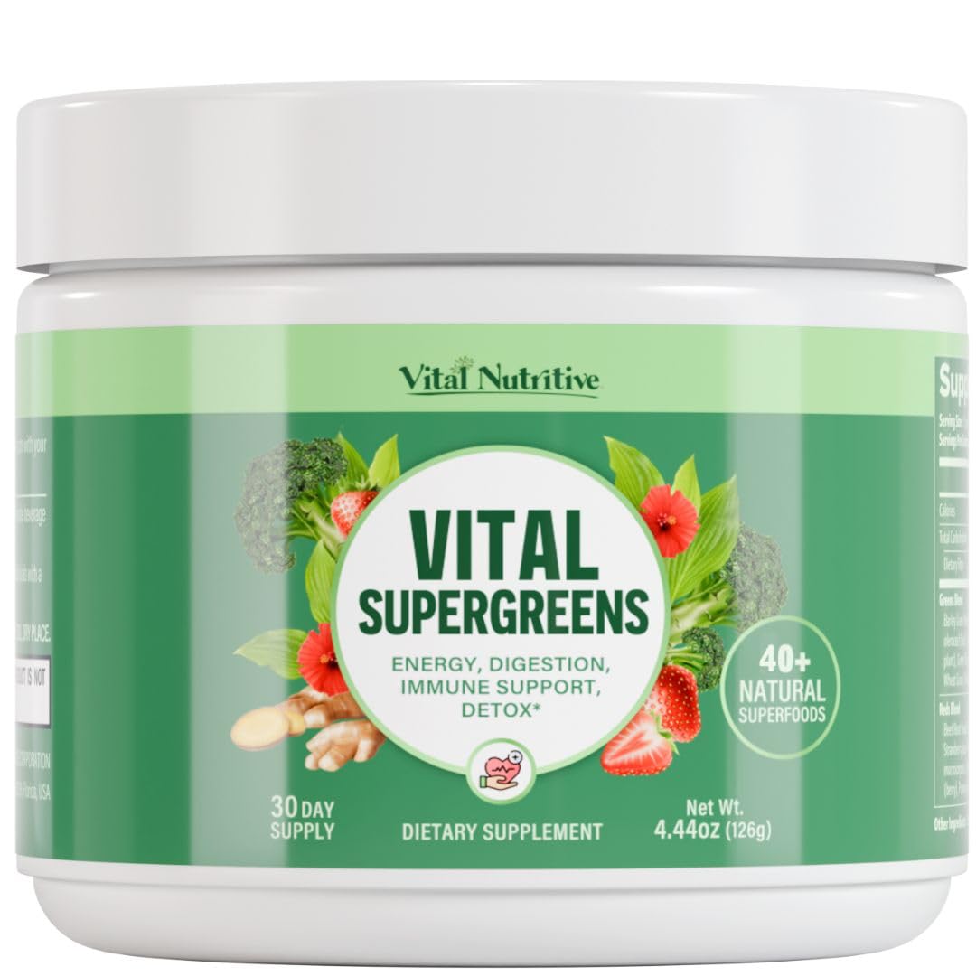Vital Greens Superfood Powder – 40+ Superfoods, Probiotics, Vegan