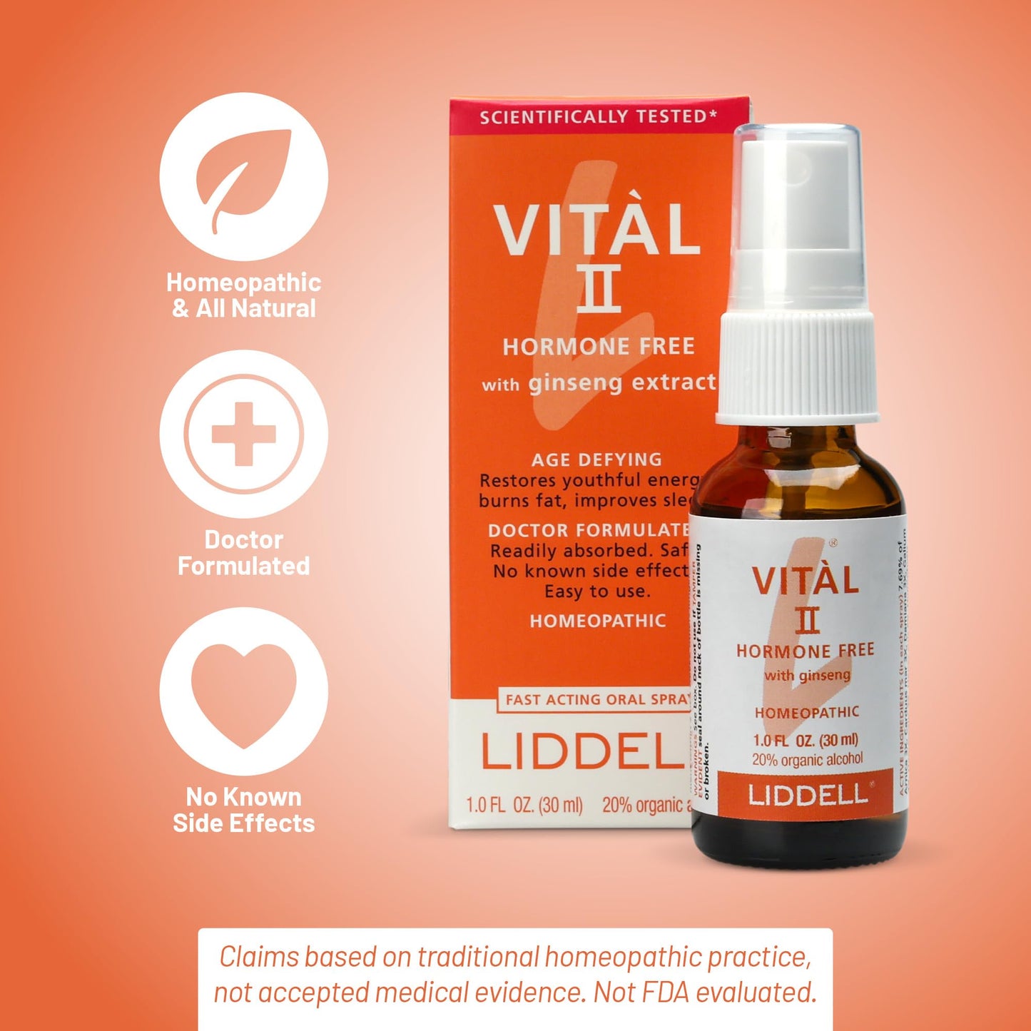 Vital II Liddell Homeopathic 1 oz Liquid - Natural Relief & Sleep Support