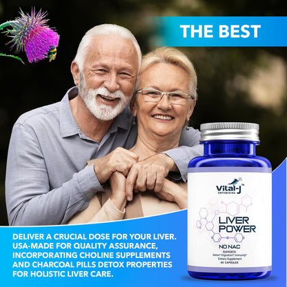 Vital-J 21-in-1 Liver Support Supplement – Detox, Repair & Digestion with Milk Thistle, Zinc, Beetroot (60 capsules)