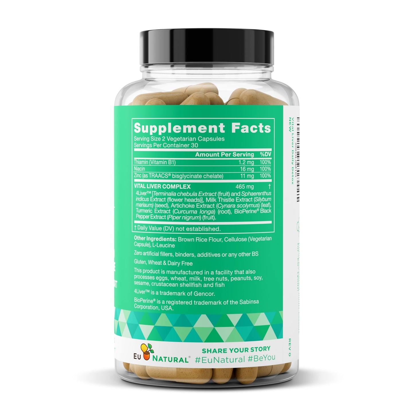 Vital Liver Cleanse Detox and Repair – 9-in-1 Liver Support (Milk Thistle, Artichoke, Turmeric) – 60 Vegetarian Soft Capsules
