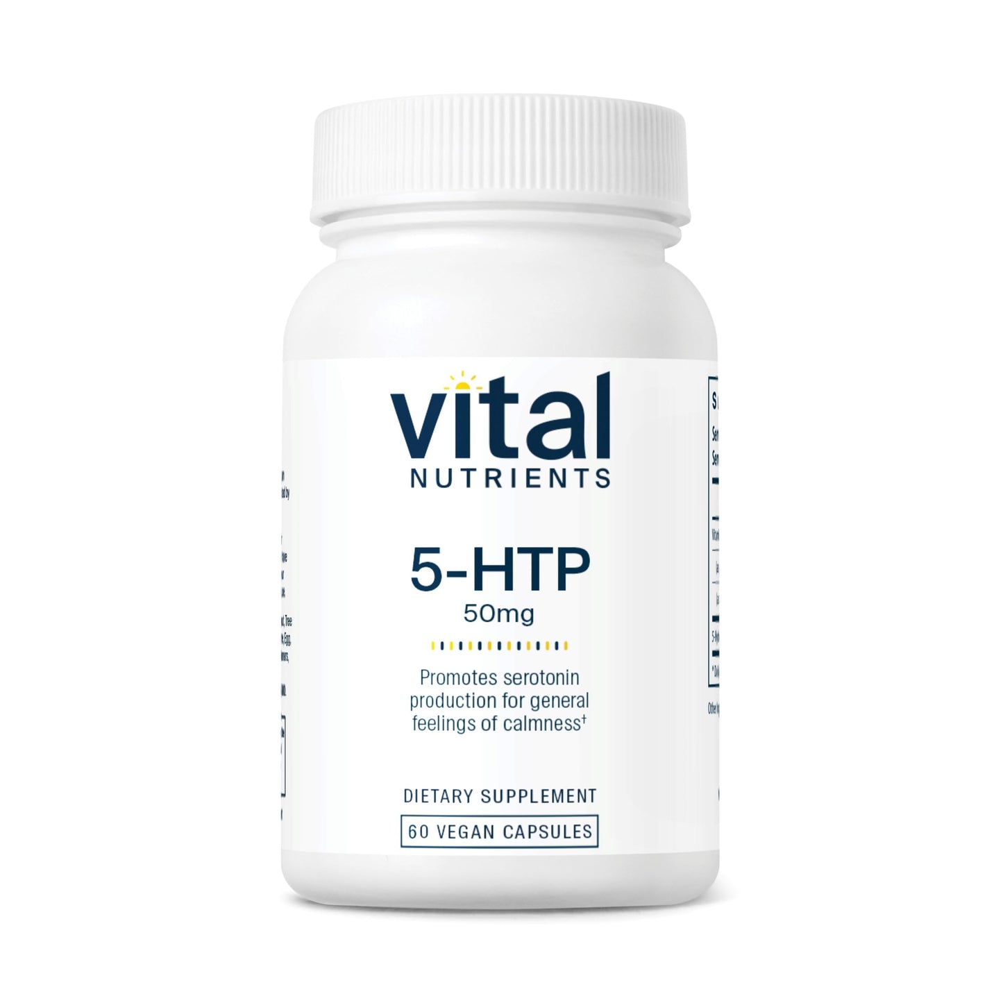 Vital Nutrients 5-HTP 50mg (5-HTP) – Vegan Serotonin Support • Sleep & Stress • 60 Capsules
