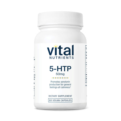 Vital Nutrients 5-HTP 50mg (5-HTP) – Vegan Serotonin Support • Sleep & Stress • 60 Capsules