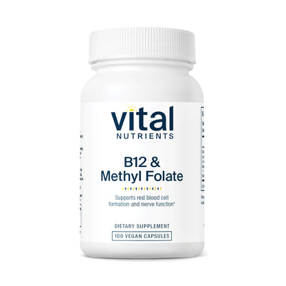 Vital Nutrients B12 & Methyl Folate – Vegan 5-MTHF + B12 | 100 Capsules