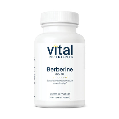 Vital Nutrients Berberine | Supports Healthy Bowel Function and Normal Triglyceride Levels | Vegan Supplement | Gluten, Dairy and Soy Free | 200 mg | 60 Capsules