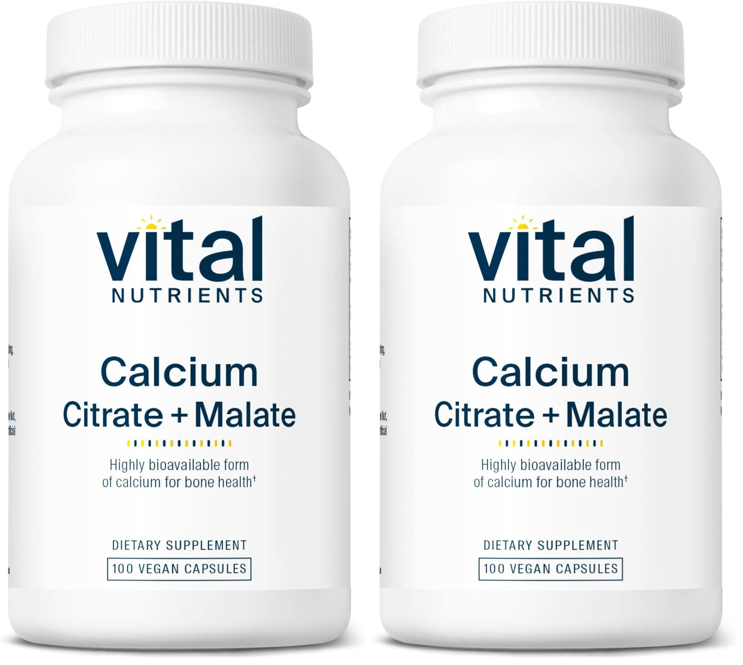 Vital Nutrients Calcium Citrate & Malate Complex 150mg – Vegan | Pack of 2 | Bone, Muscle & Heart Health