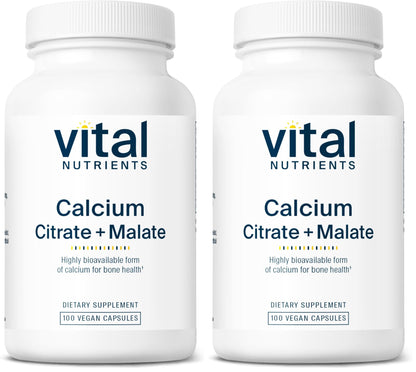 Vital Nutrients Calcium Citrate & Malate Complex 150mg – Vegan | Pack of 2 | Bone, Muscle & Heart Health