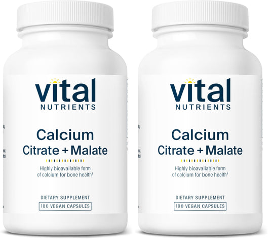 Vital Nutrients Calcium Citrate & Malate Complex 150mg – Vegan | Pack of 2 | Bone, Muscle & Heart Health BritishVita | Premium UK Vitamins & Wellness Supplements
