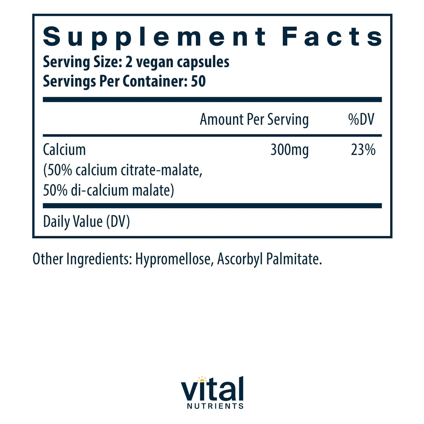 Vital Nutrients Calcium Citrate & Malate Complex 150mg – Vegan | Pack of 2 | Bone, Muscle & Heart Health