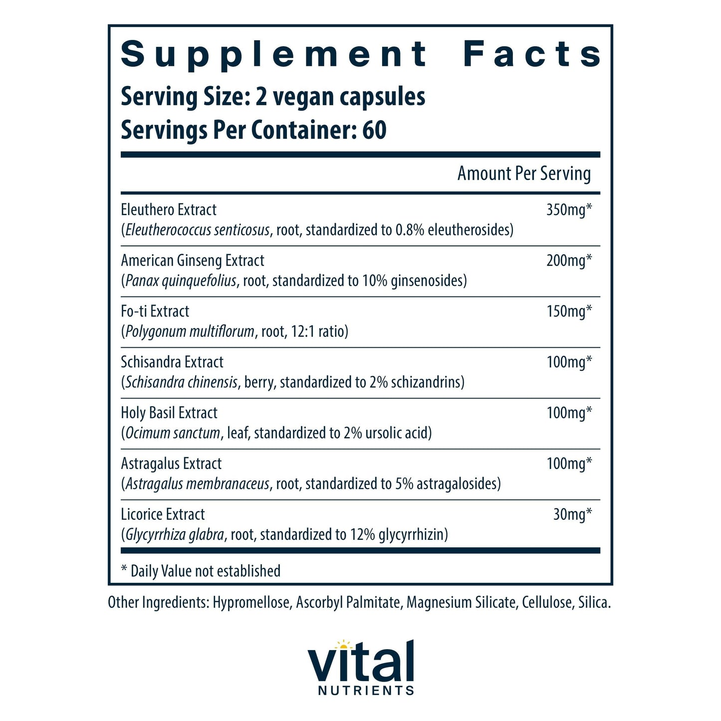 Vital Nutrients Energy Plus – Nonstimulatory Herbal Energy Support | 120 Capsules