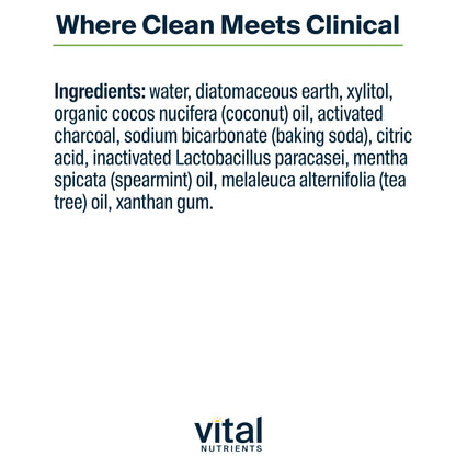 Vital Nutrients Hyperbiotics Activated Charcoal Probiotic Toothpaste | Fluoride Free | Vegan | 4 oz