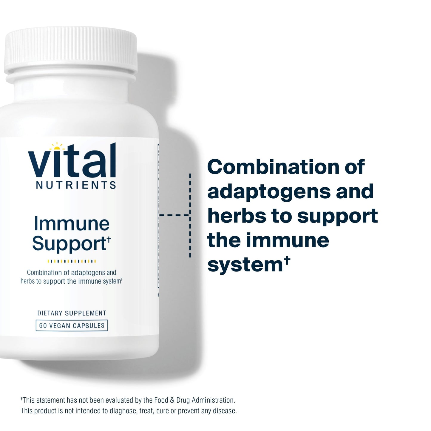 Vital Nutrients Immune Support | Herbal Immune System Support Supplement | Vegan Antioxidant and Immunity Supplement | Gluten, Dairy, Soy Free | Non-GMO | 60 Capsules