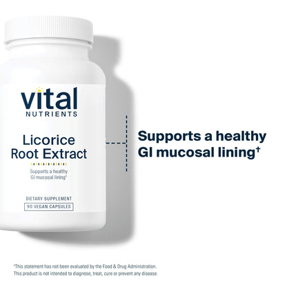 Vital Nutrients Licorice Root Extract | Herbal Immune & Adrenal Support | 90 Vegetarian Capsules - 400 mg