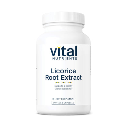 Vital Nutrients Licorice Root Extract | Herbal Immune & Adrenal Support | 90 Vegetarian Capsules - 400 mg