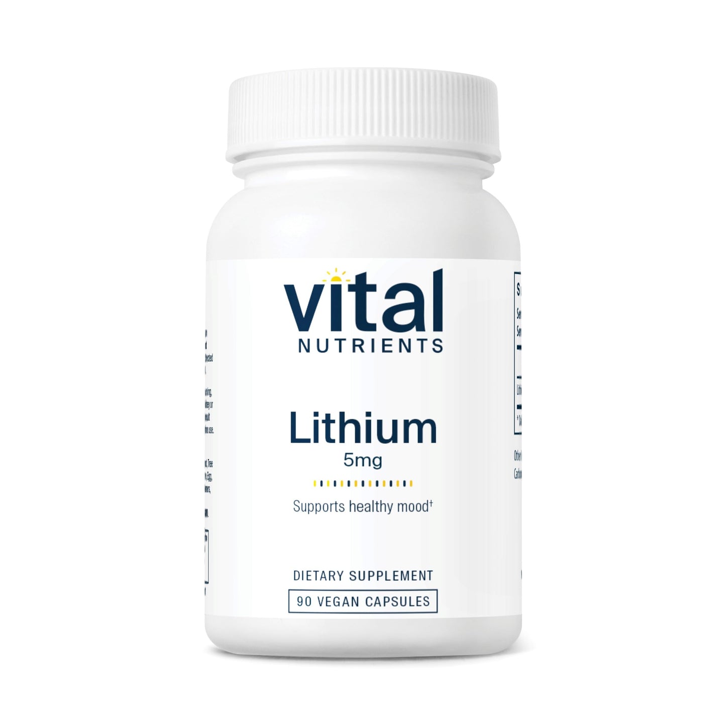 Vital Nutrients Lithium Ootate – Vegan Lithium Supplements for Memory, Mood & Behavioral Health | 5 mg | 90 Capsules