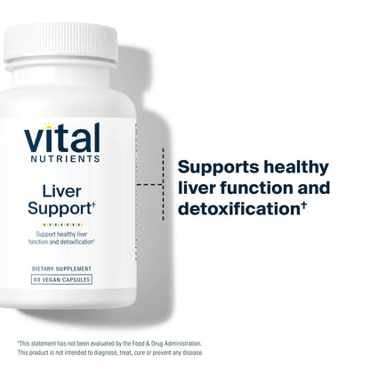 Vital Nutrients Liver Support with Milk Thistle & Curcumin | Vegan, Gluten-Free | 60 Capsules