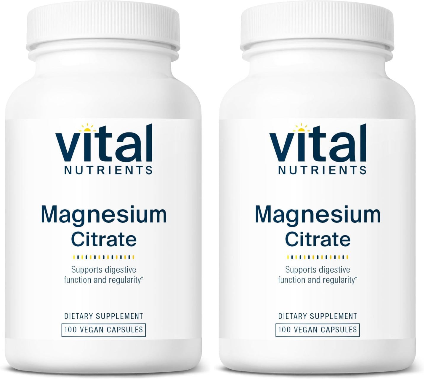 Vital Nutrients Magnesium Citrate 150mg | Sleep, Relaxation & Muscle Support | Vegan, Gluten-Free | 200 Capsules (Pack of 2)