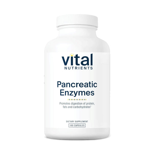 Vital Nutrients Pancreatic Enzymes 1000mg | Full-Strength Digestive Enzymes | Gluten, Dairy & Soy Free | 180 Capsules BritishVita | Premium UK Vitamins & Wellness Supplements