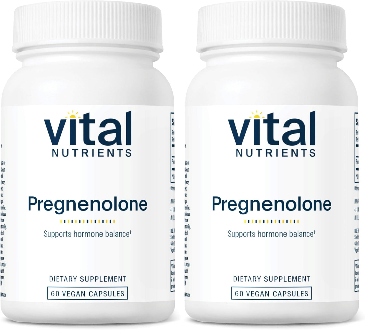 Vital Nutrients Pregnenolone 10 mg – Mood, Memory & Immune Support (60 Veg Caps x2)