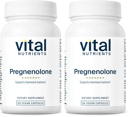 Vital Nutrients Pregnenolone 10 mg – Mood, Memory & Immune Support (60 Veg Caps x2)
