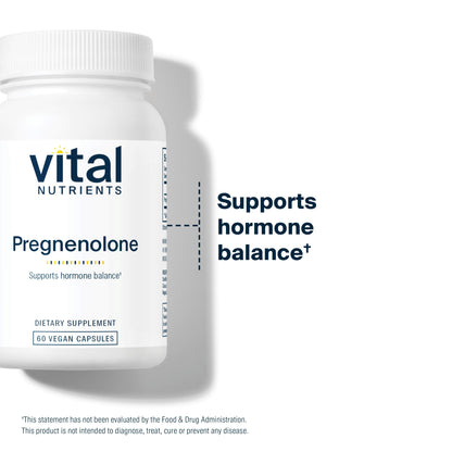Vital Nutrients Pregnenolone 10 mg – Mood, Memory & Immune Support (60 Veg Caps x2)