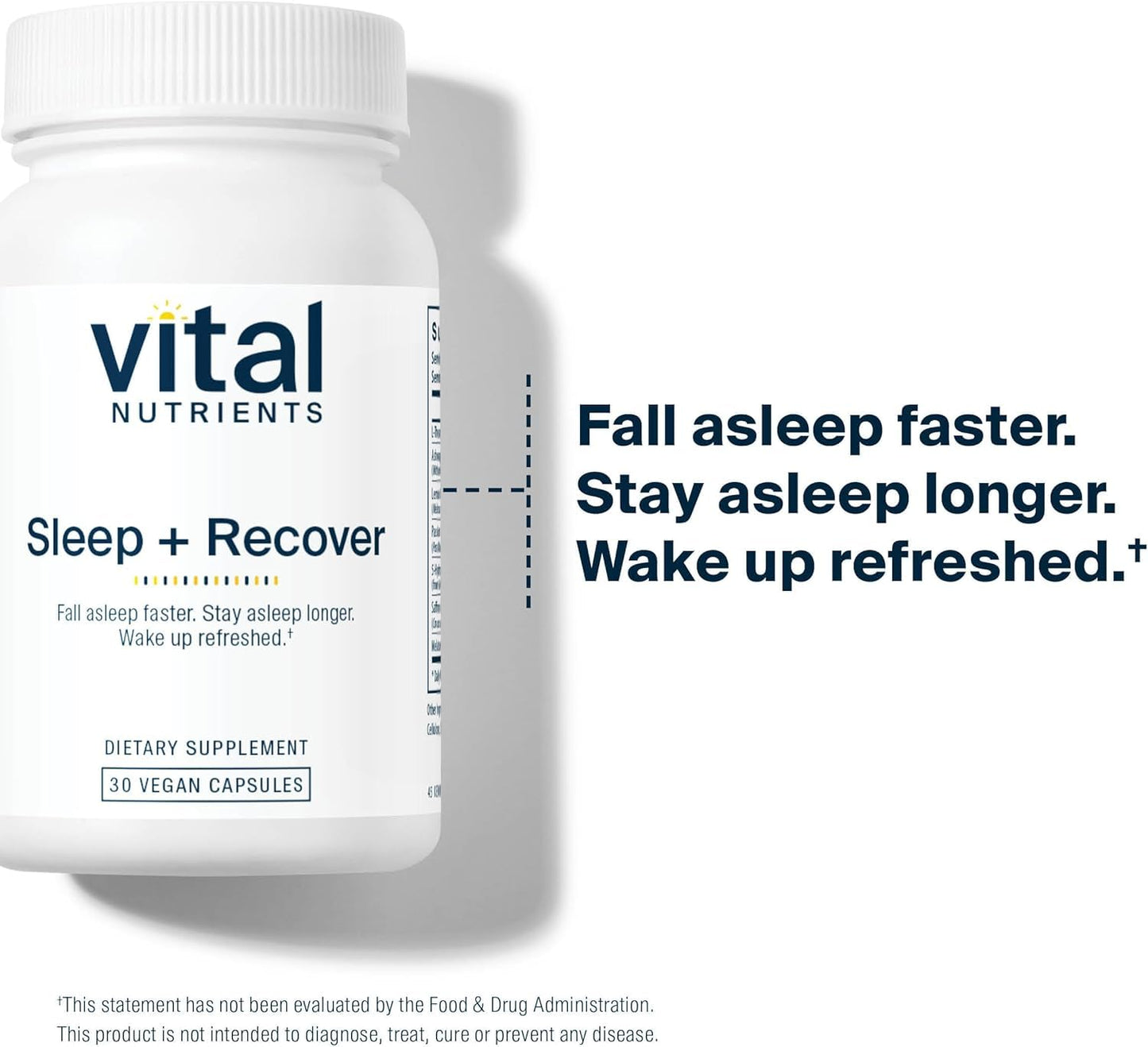 Vital Nutrients Sleep + Recover – Vegan Sleep Support with Melatonin, Ashwagandha & L-Theanine