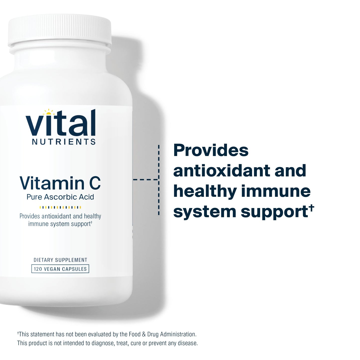 Vital Nutrients Vitamin C 1000mg | Vegan, Non-GMO Immune Support | 120 Capsules
