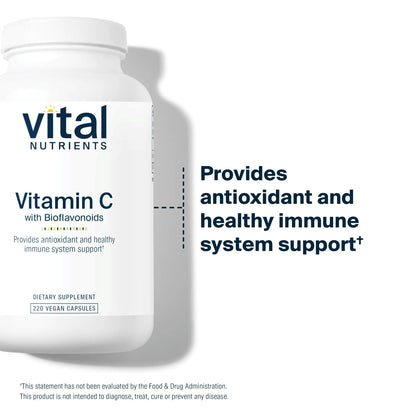 Vital Nutrients Vitamin C with Bioflavonoids | Vegan, Allergen-Free 1000mg Vitamin C + 500mg Citrus Bioflavonoids | 220 Capsules BritishVita | Premium UK Vitamins & Wellness Supplements