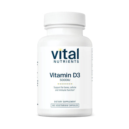 Vital Nutrients Vitamin D 5000 IU D3 Supplement – Supports Bones, Teeth & Immunity | Gluten, Dairy & Soy Free | 180 Capsules BritishVita | Premium UK Vitamins & Wellness Supplements
