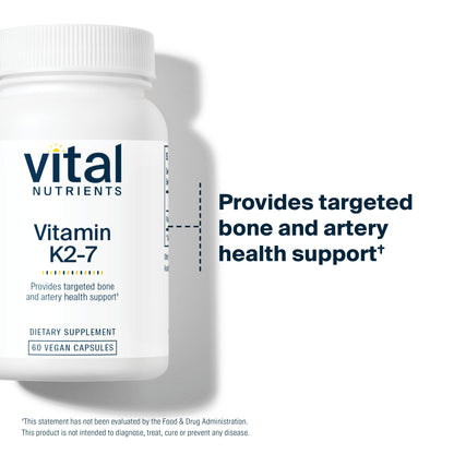 Vital Nutrients Vitamin K2-7 MK7 | Vegan, Non-GMO | 60 Capsules