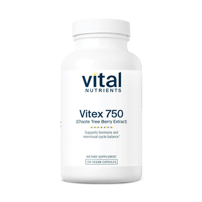 Vital Nutrients Vitex 750 – 750mg Chaste Tree Berry Extract for Hormone Balance & Menstrual Support | Gluten Free | Non-GMO | 120 Capsules mythriftymom