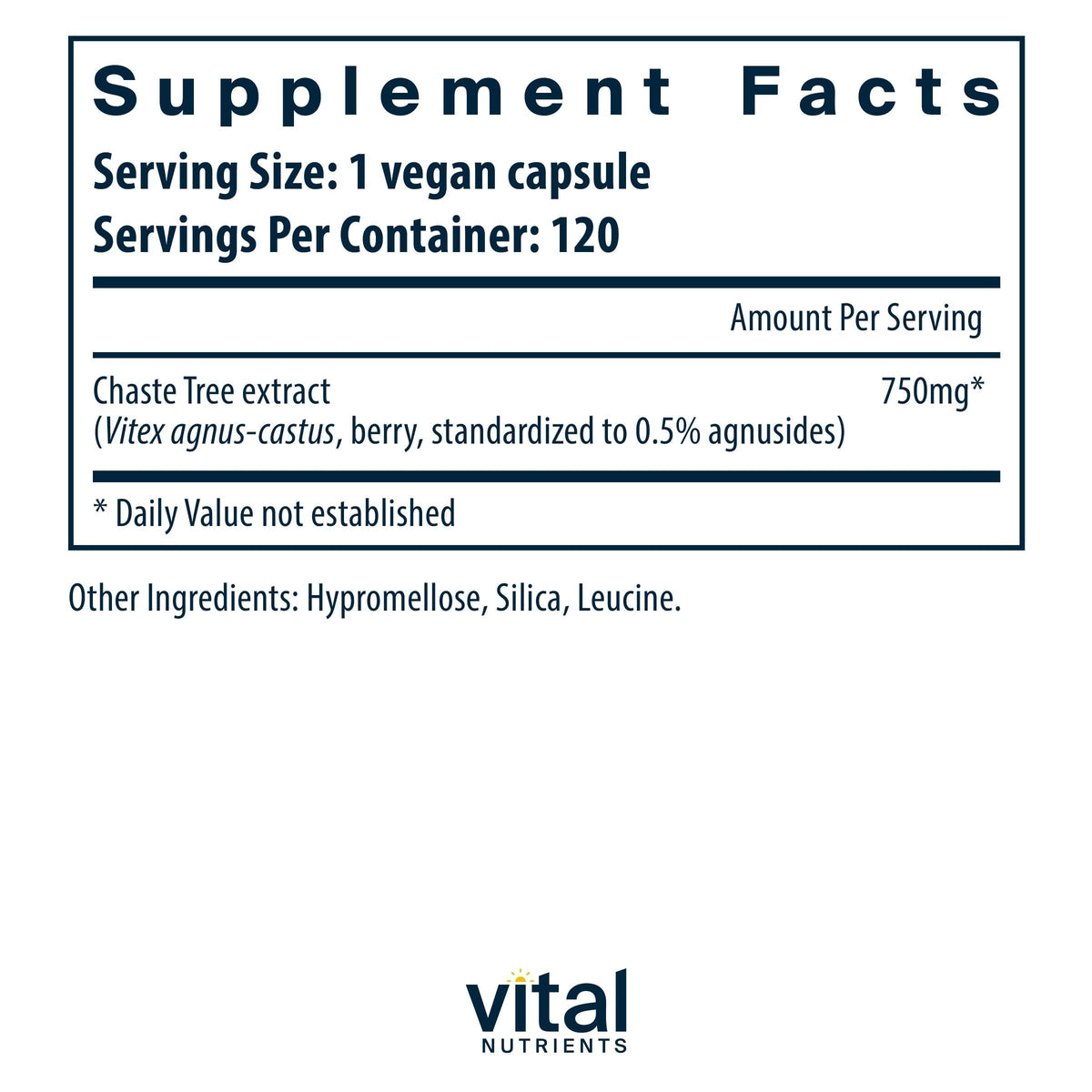 Vital Nutrients Vitex 750 – 750mg Chaste Tree Berry Extract for Hormone Balance & Menstrual Support | Gluten Free | Non-GMO | 120 Capsules mythriftymom