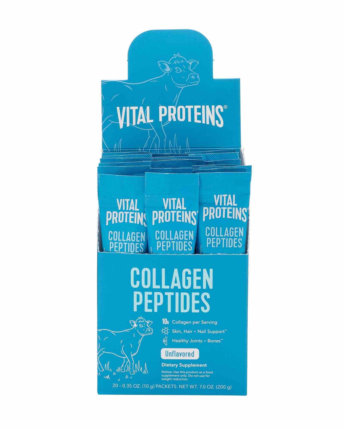 Vital Proteins Collagen Peptides 20 Ct Box, 0.35 Oz – Grass-Fed Collagen for Hair, Skin, Nails