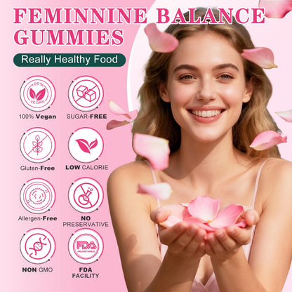 Vital Source Premium Feminine Balance Gummies - Vaginal Probiotic, pH & Immune Support, Pineapple