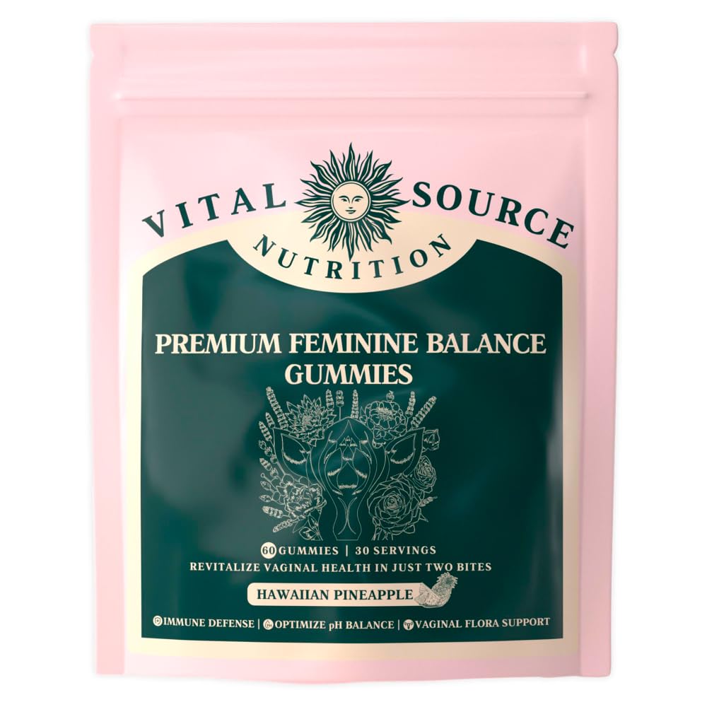 Vital Source Nutrition Premium Feminine Balance Gummies - Women's Health, Immune Support - Vegan & Gluten-Free (60 Gummies)