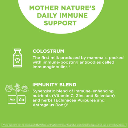Vital Vitamins Colostrum Supplement – IgG 10% | Vitamin C, Zinc & Selenium | Grass-Fed 60 Caps