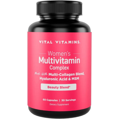 Vital Vitamins Women's Multivitamin Complex – Multi-Collagen, Hyaluronic Acid & MSM
