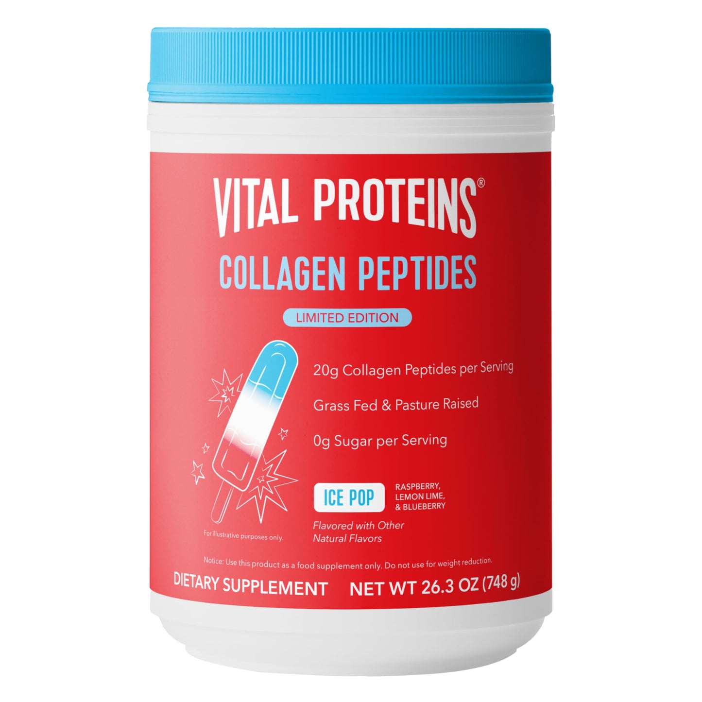 Vital Proteins Collagen Peptides Powder Ice Pop - Hair, Skin & Nails, 26.3oz