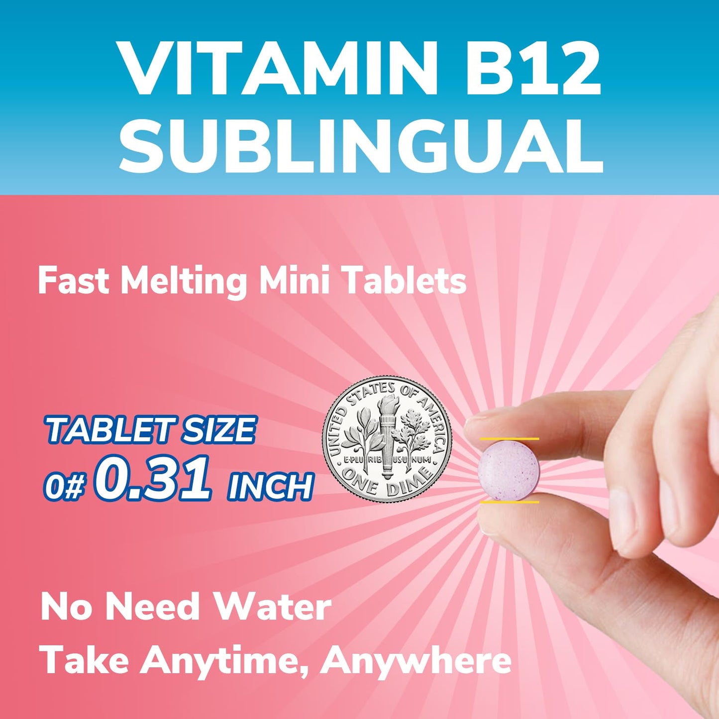 Vitalibre Vitamin B12 Sublingual 5000 mcg – Vegan Methylcobalamin