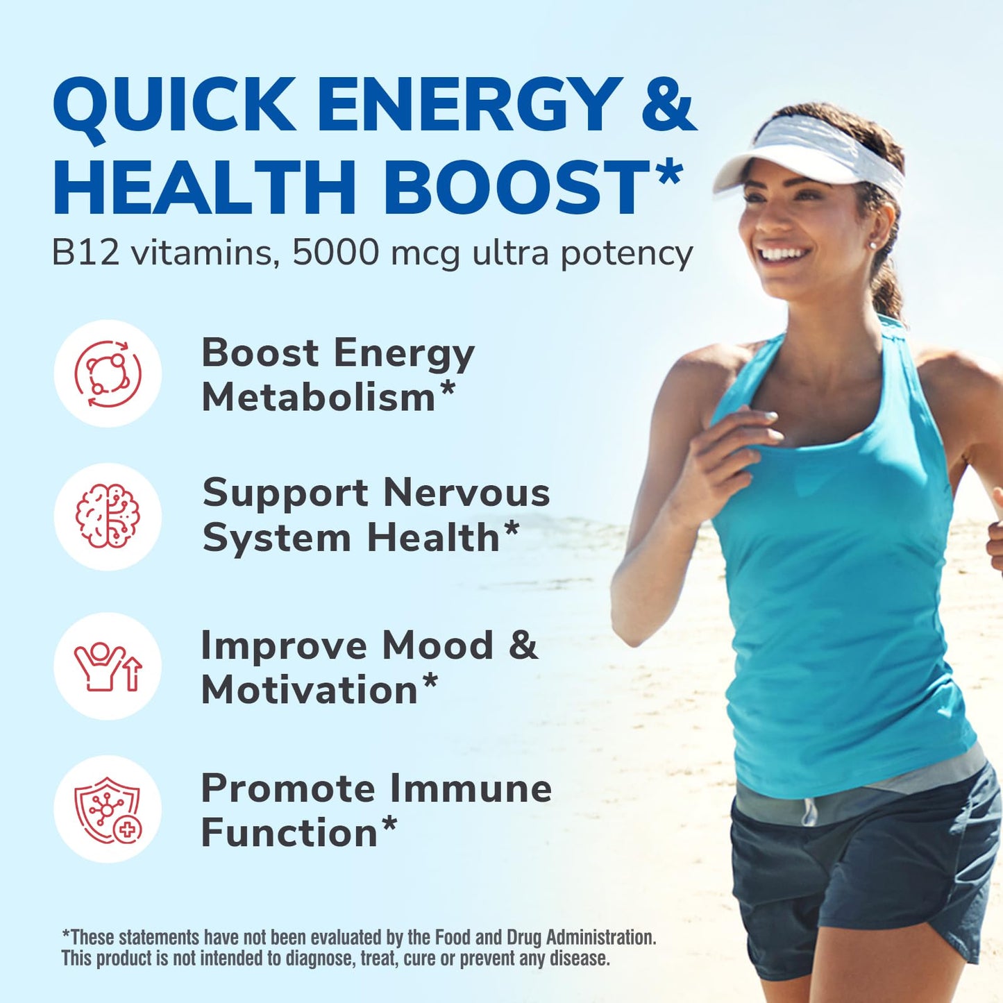 Vitalibre Vitamin B12 Sublingual 5000 mcg – Vegan Methylcobalamin