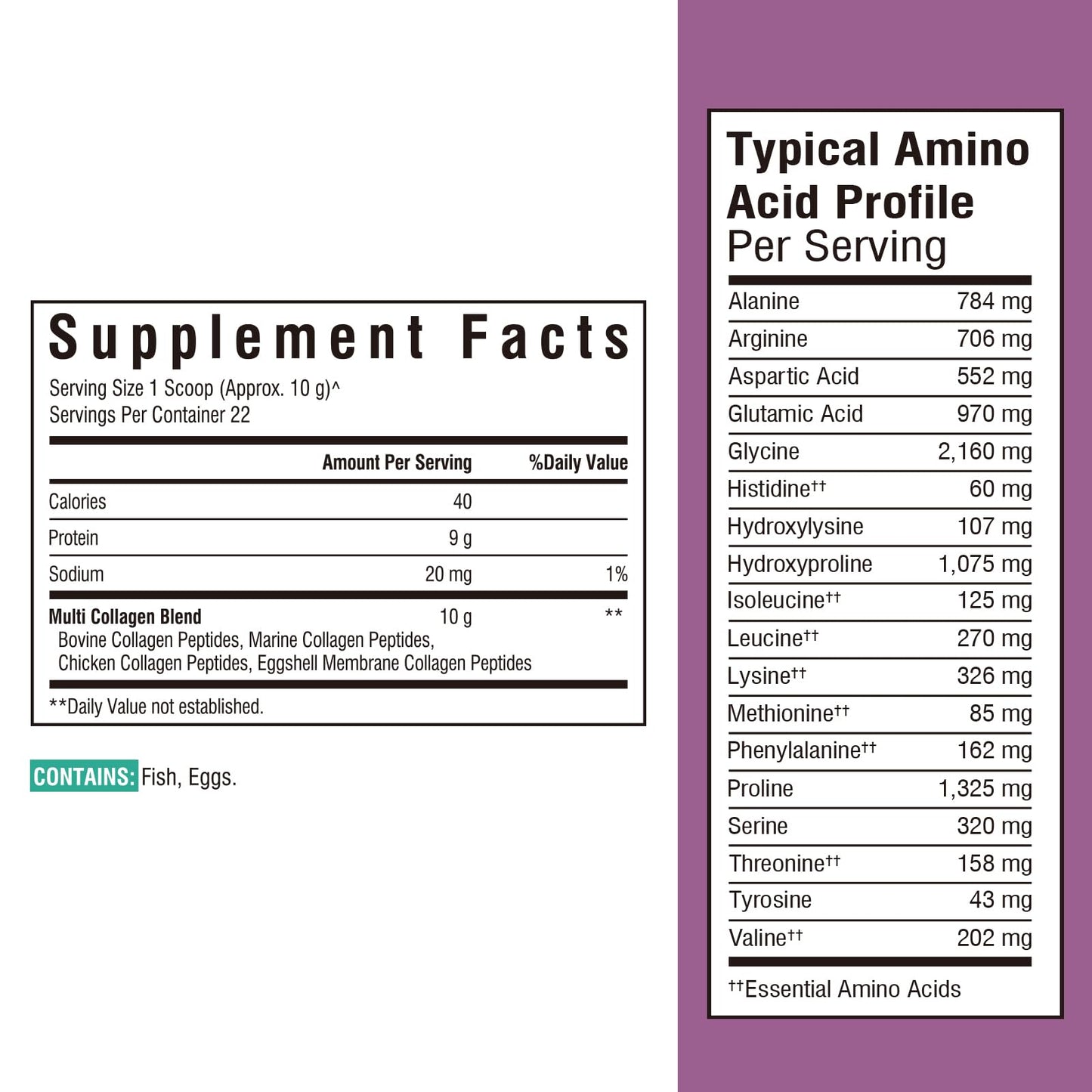 Vitalibre Multi Collagen Peptides Powder – Type I–X, Unflavored, 8oz, 22 Servings