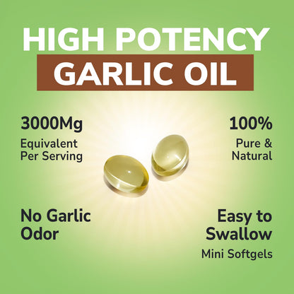 Vitalibre Odorless Garlic – 3,000mg per Serving, 180 Softgels | Non-GMO, Gluten-Free