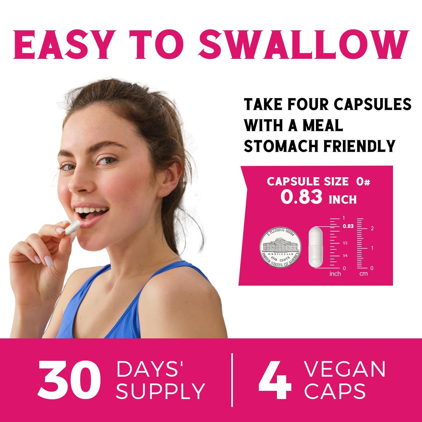 Vitalibre Inositol for Women | 40:1 Myo-Inositol & D-Chiro | 120 Vegan Capsules