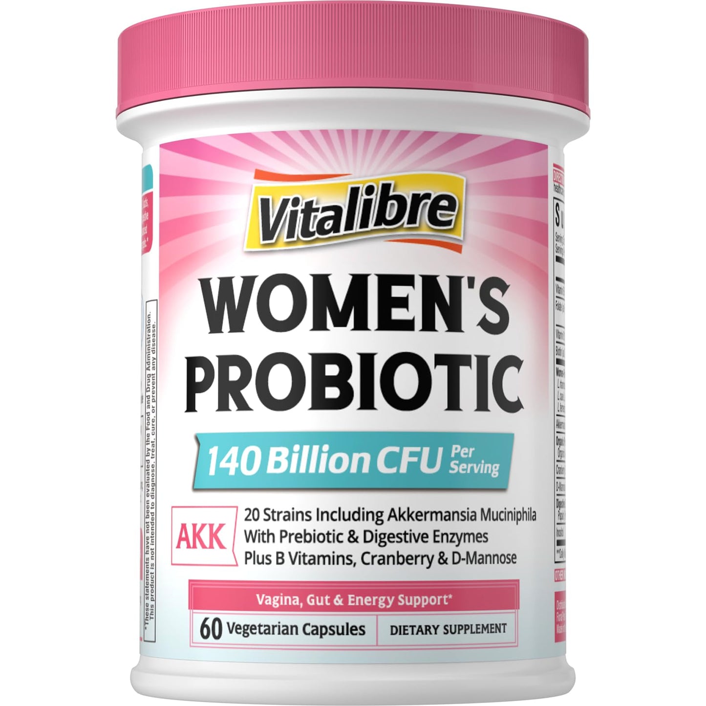 Vitalibre Women's Probiotic Plus - 140B CFU, 19 Strains, Akkermansia