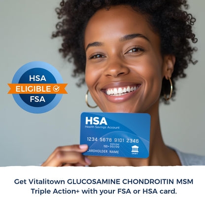 Vitalitown 11-in-1 Glucosamine Chondroitin MSM Turmeric Collagen – 240 Caps (Shellfish-Free)