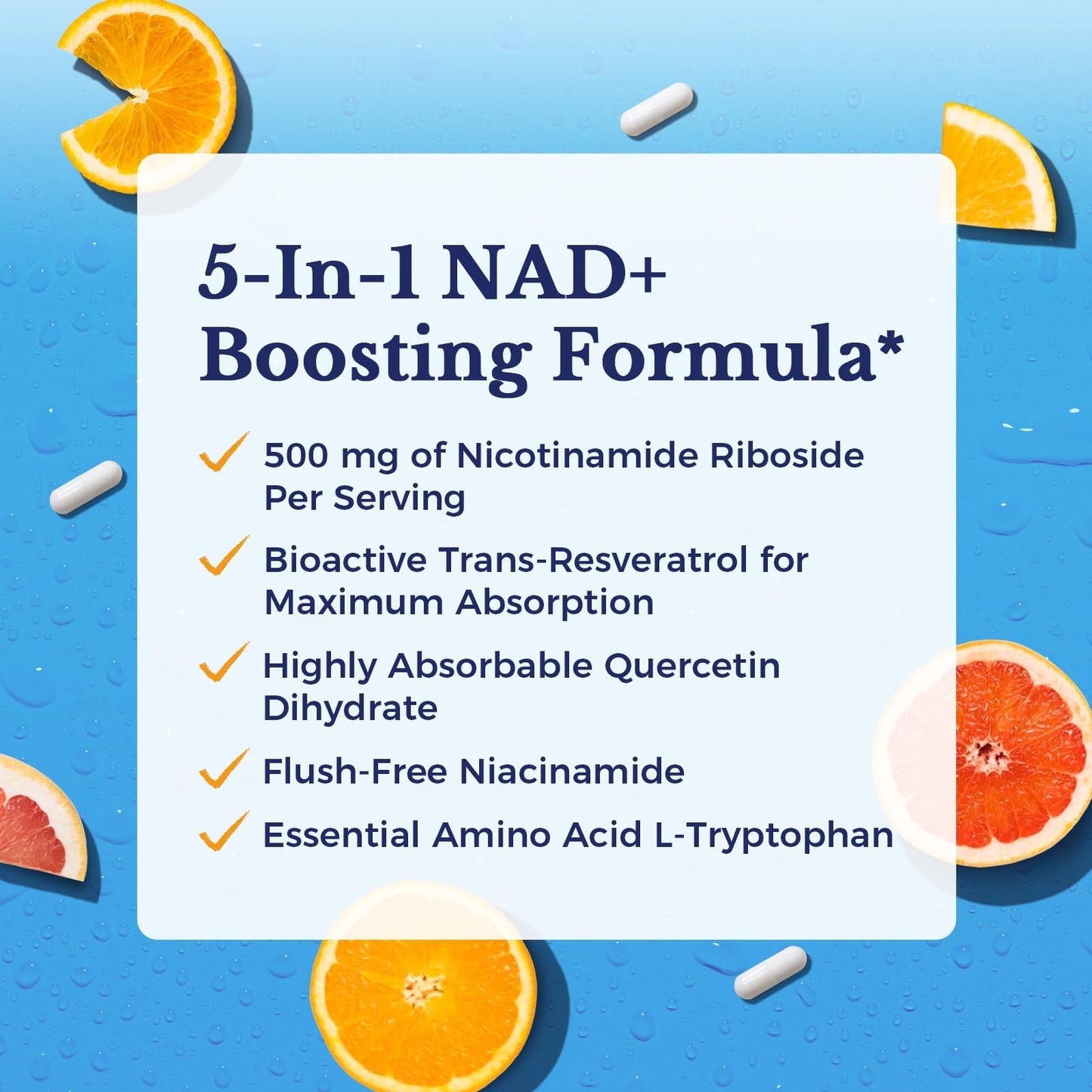 Vitalitown NMN NAD 1100mg with Resveratrol & NR – Anti-Aging Cellular Energy (60 Vegan Capsules)