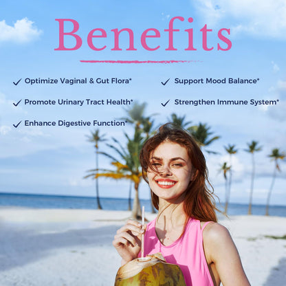 Vitalitown Women’s Probiotics – 100B CFUs, 18 Strains | 60 Vegan Caps