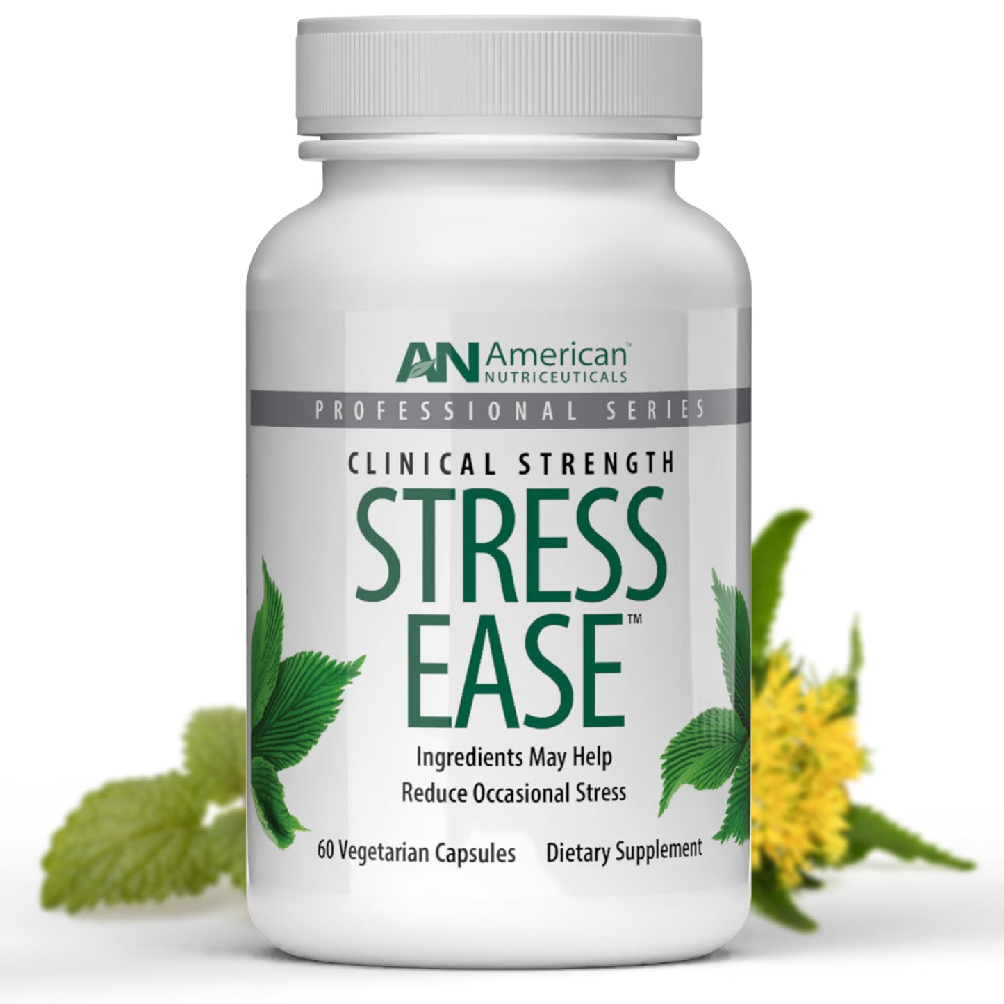 Vitality C American Nutriceuticals Stress Ease - Theanine Stress Balance Supplement for Calming, Mood Support & Cortisol Reduction