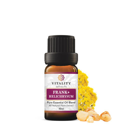 Vitality Extracts Frank+ Helichrysum Essential Oil Blend - 10ml | Frankincense & Helichrysum Aromatherapy