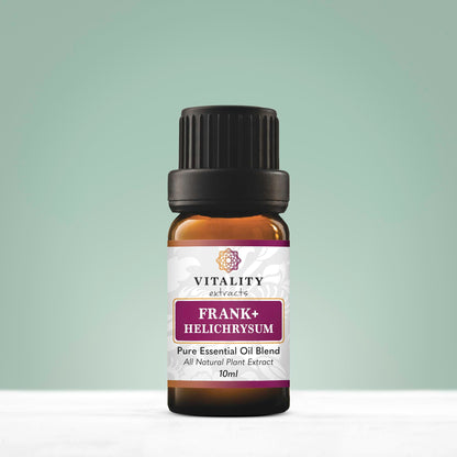 Vitality Extracts Frank+ Helichrysum Essential Oil Blend - 10ml | Frankincense & Helichrysum Aromatherapy
