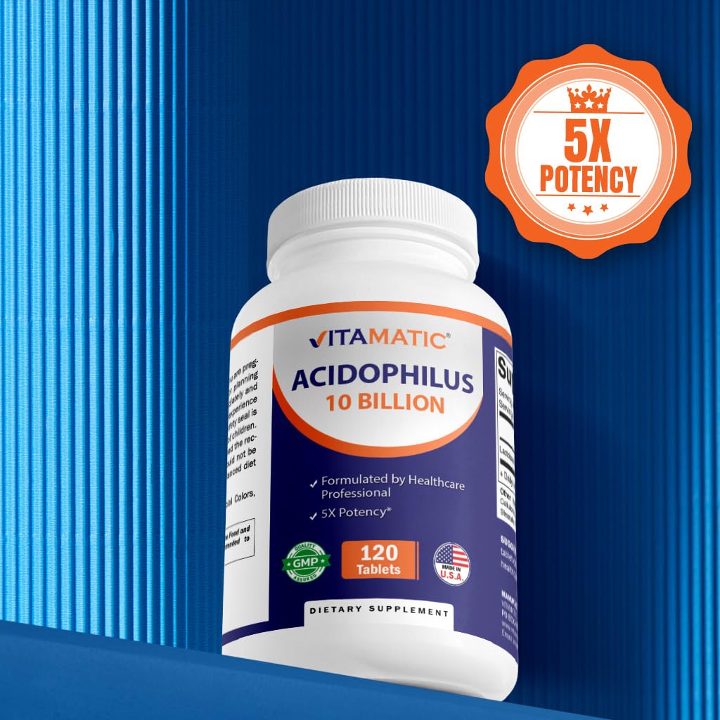 Vitamatic Acidophilus Probiotic – 10B CFU, 120 Tablets (Pack of 2)